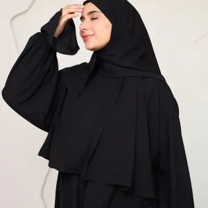 BLACK CREPE DRESSY ISDAL