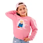 Pink Sweatshirt with “Music girl in the cloud ” Print 😎💗