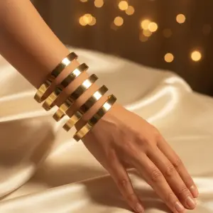 Modern Layered Cuff Bracelet BR-102