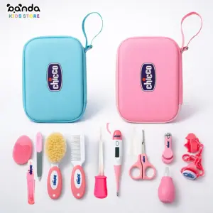 طقم عناية شيكو ١٣ قطعة بينك وبيبي بلو