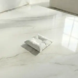 Mini Gypsum Cushion Candle Base – White