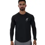 Long Sleeve Running Black Tee