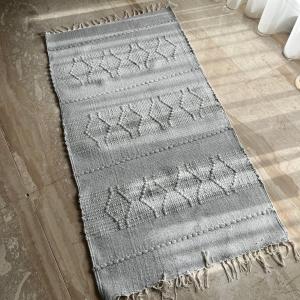 Soft Grey Textured Kilim