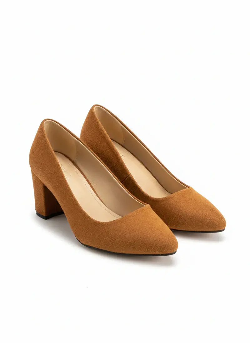 Leather Sandal Thick Heel-R-800