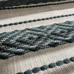 Kilim Cotton Runner – Cream & Deep Green