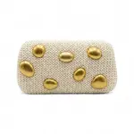 Woven Bag with Gold Studs VS-72