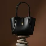 Minimalist Top-Handle Bag-black