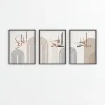 Modern Neutral Islamic Calligraphy Set