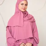 PINK ROSE CREPE DRESSY ISDAL
