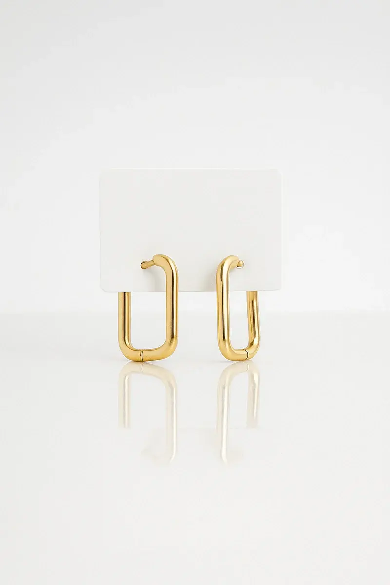 Modern Gold Stainless Steel Earrings - EA-29