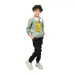 Olive green tie dye Sweatshirt with "Garfield" Print 💚🐾