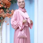 BUBBLEGUM PINK SATIN DRESS ISDAL