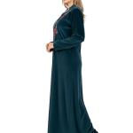 Winter Embroidered Maxi Abaya – Soft & Elegant Warm Fabric