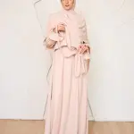 BEIGE CREPE DRESSY ISDAL