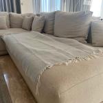 Mist grey couch cover