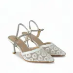 Elegant Lace Ankle Strap Heel C-80