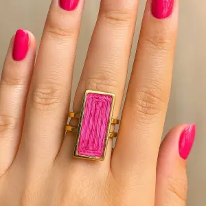 Woven Statement Ring Stainless Steel Pure RI-21