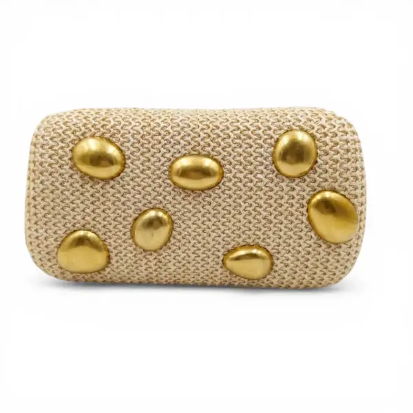 Woven Bag with Gold Studs VS-72
