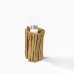 Rustic DriftwoodTwig Pillar Candle Holder with Glass Insert