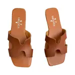 H-Cut Leather Slides SF-66