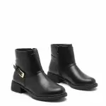 Leather Ankle Boots with Buckle Strap Detail B-57