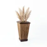 Rustic Handmade Recycled Wood Vase – Boho Home Decor