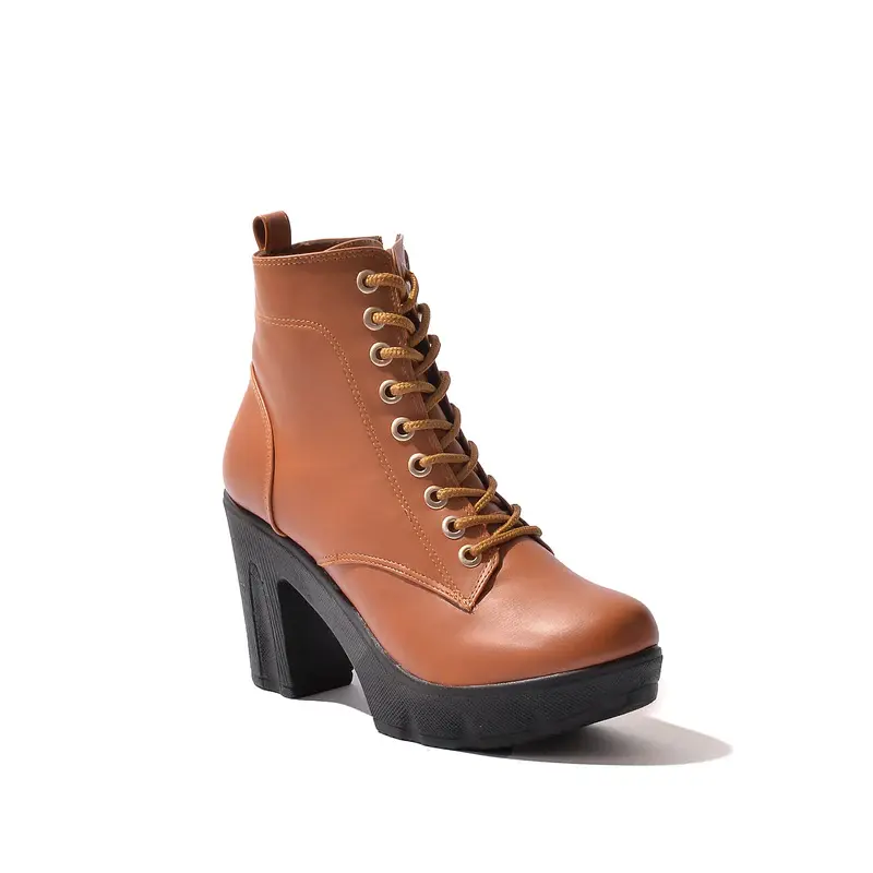 BOOT MID HEELS 5cm LEATHER B-25