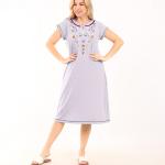 Embroidered Grey Nightgown–Versatile Elegance for Every Event