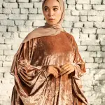 ROSE GOLD VELVET RUFFLES ISDAL