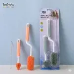 طقم فرش تنظيف بيبرونة أطفال سيليكون 3 قطع من شيكو