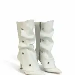 Modern Sculpted Folded Heel Boot B-51