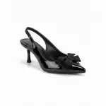 Elegant Heels Adorned with a Sparkling Bow C-77
