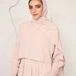 PINK ROSE CREPE DRESSY ISDAL