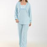 Elegant Cotton Pajama Set – Embroidered Details for Restful Nights