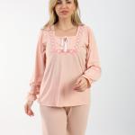 Elegant Cotton Pajama Set – Embroidered Details for Restful Nights