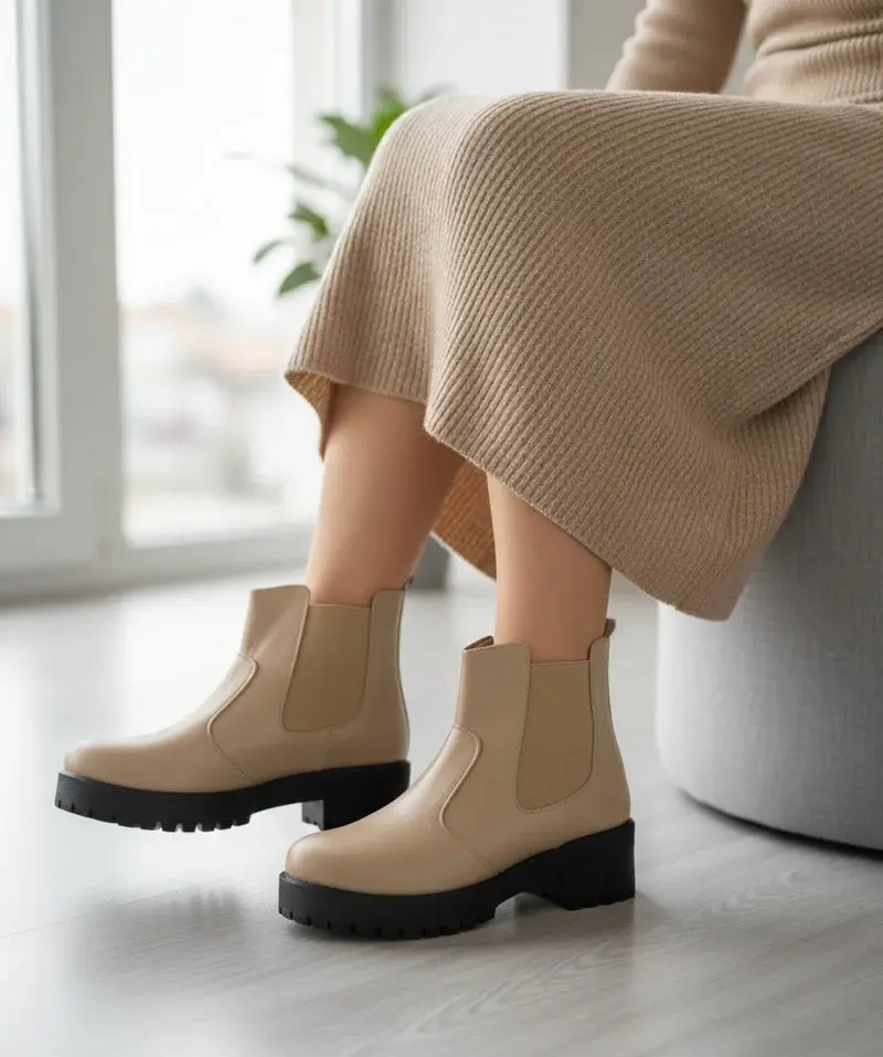 Ankle Boot Leather B-1