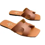 H-Cut Leather Slides SF-66