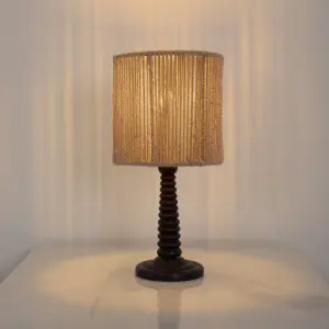 Burlap Boho Table Lamp 024