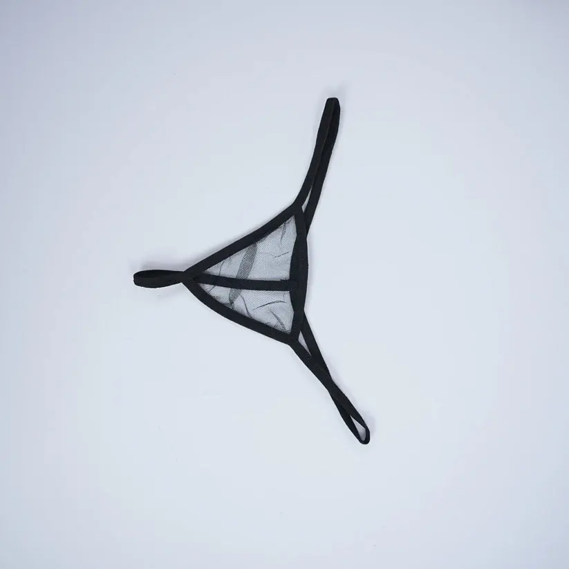 Full-body Lace See-through Top Thong Set