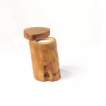 Handmade Natural Wooden Candle with Elegant Lid – One of a Kind Decor Piece