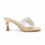 Elegant Clear Heels with Sparkling Butterfly Detail S-8