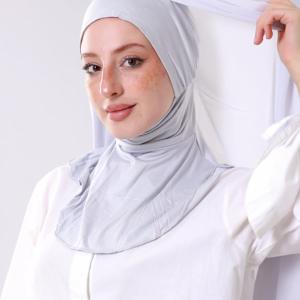 حجاب ذكي رمادي فاتح
