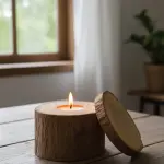 Natural Wooden Candle Holder – A Warm Touch of Nature for Elegant Spaces