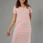Pink Striped Nightgown 980