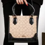 LEATHER HAND BAG COACH BG-4