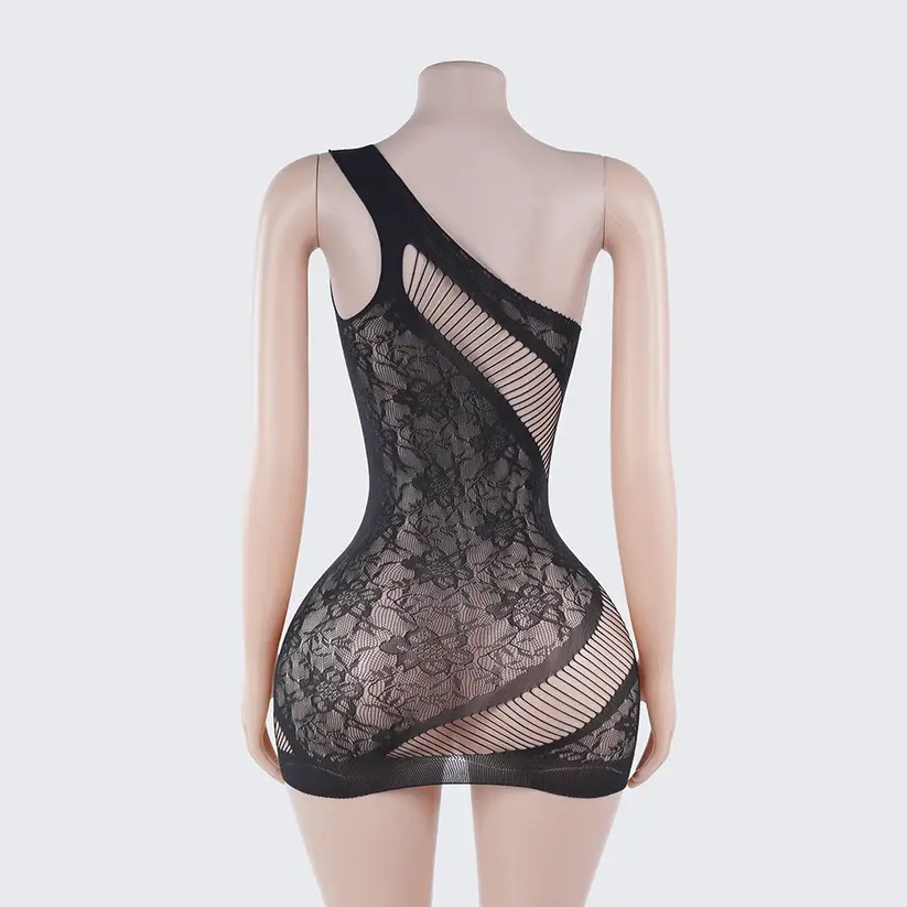 Hollow Out Chemise Mini Dress Backless Lingerie