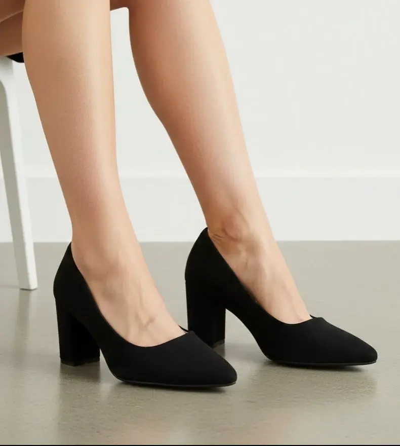 Leather Sandal Thick Heel-R-800