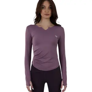 Elegance Women's Purple Long-Sleeve Top
