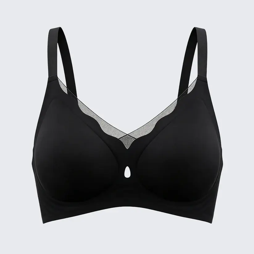 Seamless Wirefree Push Up Bra Anti-Sagging Plus Size Soft Support Bralette