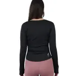 Elegance Women's Black Long-Sleeve Top